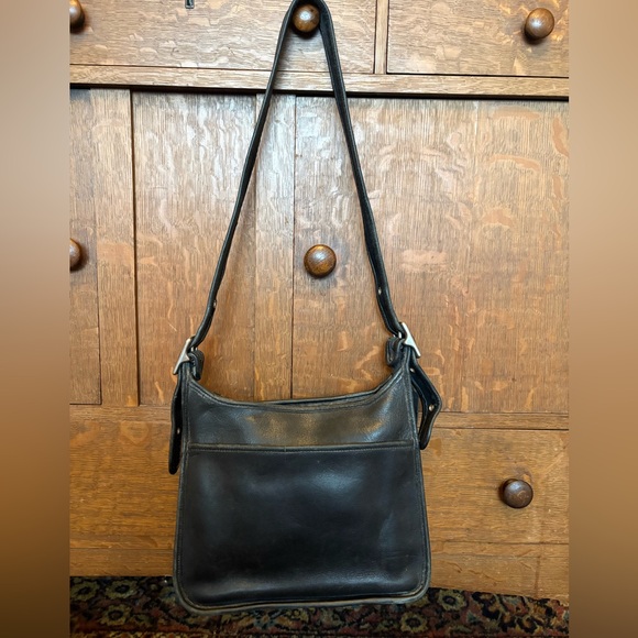 Vintage Coach Black Leather 9966 Legacy Zip Shoulder Bag - Picture 7 of 15